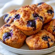 Old Fashioned Blueberry Coffee Cake Muffins with Streusel