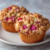 Cinnamon Rhubarb Muffins in 40 Minutes