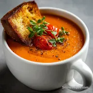Creamy Tomato Basil Soup Recipe for 4 Servings