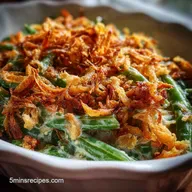 Easy Crock Pot Green Bean Casserole with Fried Onions
