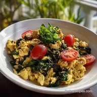 Breakfast Recipe for Diabetics with Spinach and Eggs in 10 Minutes