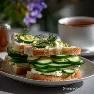 Easy Cucumber Sandwiches With Cream Cheese