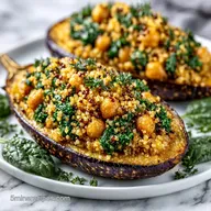 Healthy Baked Stuffed Eggplant with Quinoa