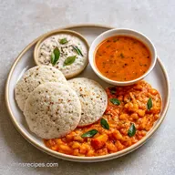 Instant Rava Idli with Sour Curd