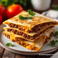 Beef Quesadilla in 20 Minutes: Crispy