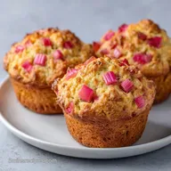 Rhubarb Yogurt Muffins in 35 Minutes