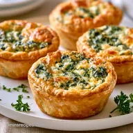 Savoury Spinach Egg Puff Pastry Tarts