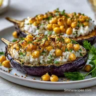 Stuffed Eggplant with Jasmine Rice