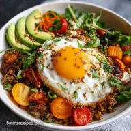 Whole Grain Breakfast: Hearty Farro & Egg Bowl