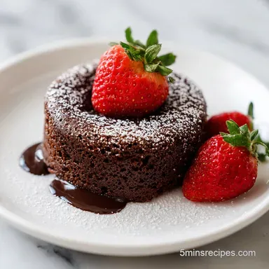 1 Minute Lava Cake with Chocolate: A Molten 3-Minute Dessert Recipe Card