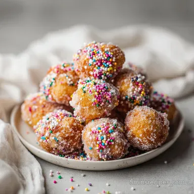 4 Ingredient Glazed Donut Holes: Fried and Golden in 10 Minutes Recipe Card
