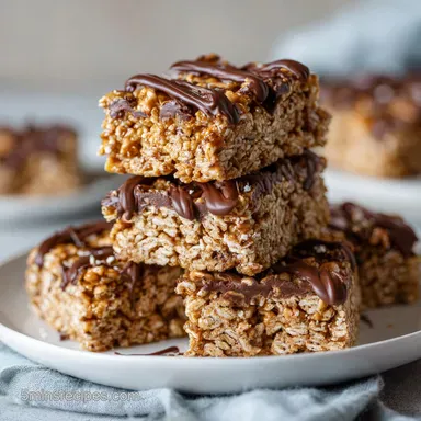 5 Ingredient Peanut Butter Granola Bar in 10 Minutes Recipe Card