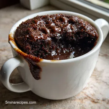5 Minute Mug Cake with Chocolate Recipe Card