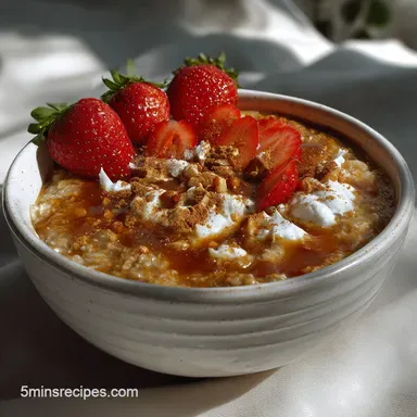 5 Minute Oatmeal Recipe with Cinnamon and Brown Sugar