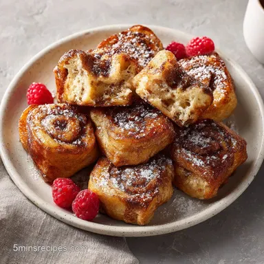 Cinnamon Roll French Toast Bites in 18 Minutes