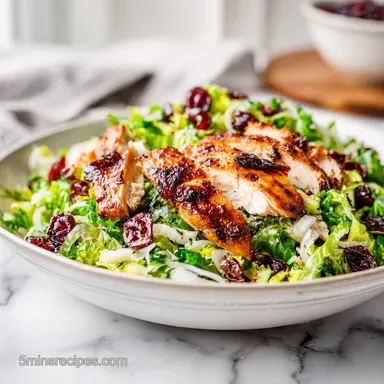 Asian Chicken Cranberry Salad for 4 Servings Recipe Card