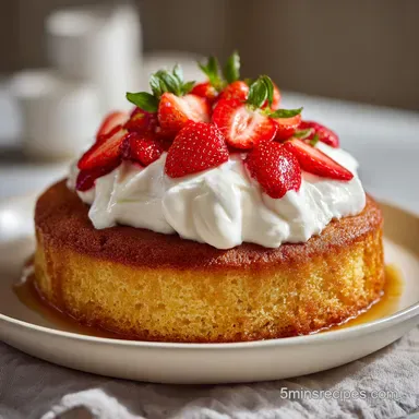 Tres Leches Cake in 50 Minutes: Moist and Airy Sponge Recipe Card