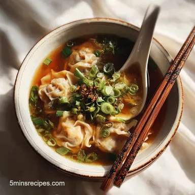 Wonton Soup with Frozen Wontons Freezer-Friendly Recipe Card