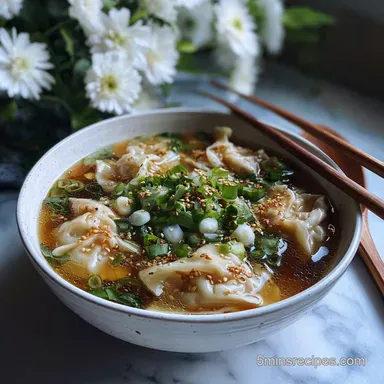 Wonton Soup with Frozen Wontons Freezer-Friendly