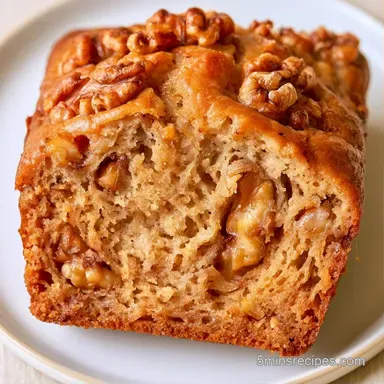Banana Banana Nut Bread for 10 Servings Recipe Card