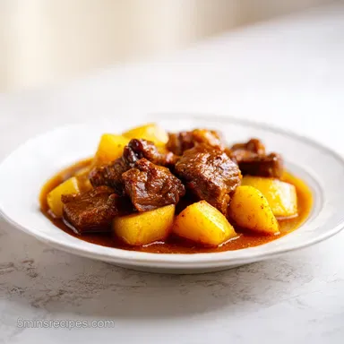 Beef Stew Recipe Slow Cooker: 8 Servings Recipe Card