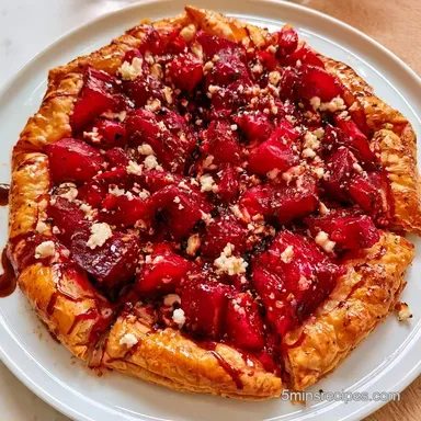 Beetroot Feta Tarts with Balsamic Glaze Recipe Card