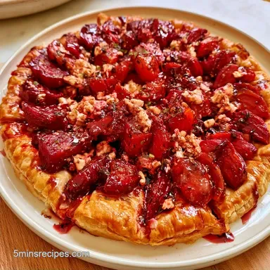 Beetroot Feta Tarts with Balsamic Glaze