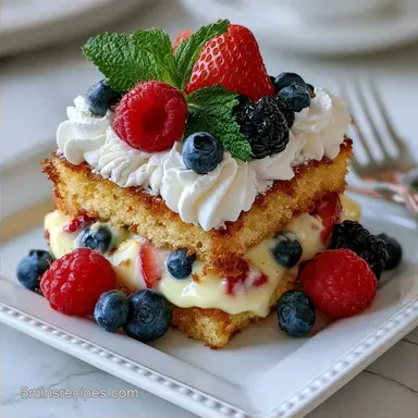 Berry Trifles with Pound Cake