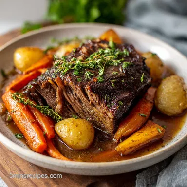 The Best Crock Pot Roast Recipe for 6 Servings