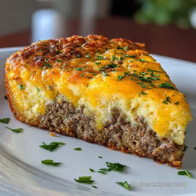 Bisquick Impossible Cheeseburger Pie: One-Pot Dinner Recipe Card