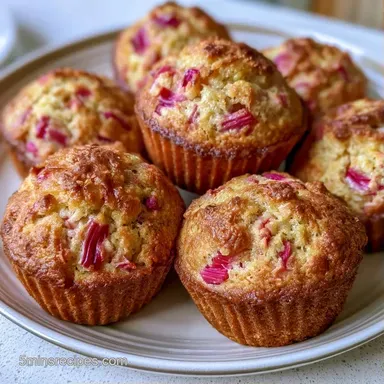 Best Sour Cream Rhubarb Muffins Recipe Card