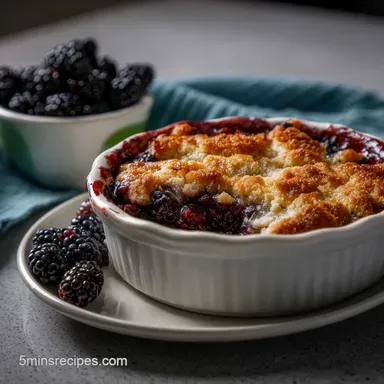 Blackberry Cobbler with Bisquick - Crispy Baked
