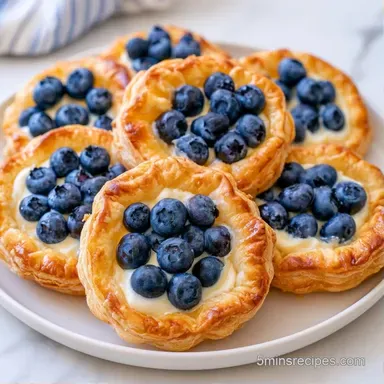 Blueberry Cream Cheese Tarts: Crispy Recipe Card