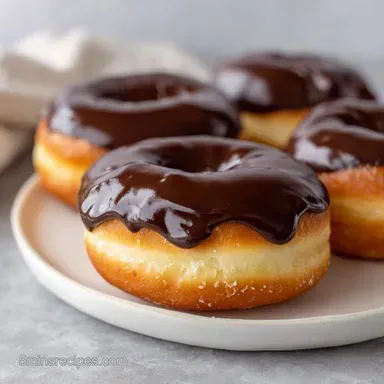 Boston Cream Donut Recipe with Custard Filling Recipe Card