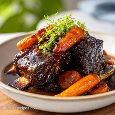 Braised Beef Short Ribs for 5 Servings