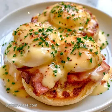 Breakfast Egg Benedict in 30 Minutes Recipe Card