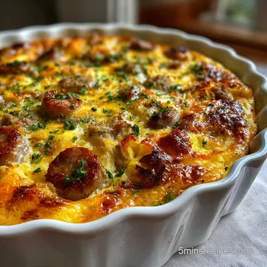 Breakfast Potluck Recipe with Egg Make-Ahead Savory Recipe Card