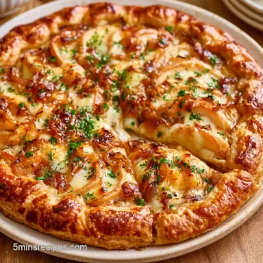 Brie Apple Onion Tart in 55 Minutes Recipe Card