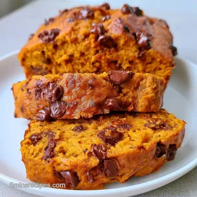 Chocolate Chip Pumpkin Bread in 60 Min Recipe Card