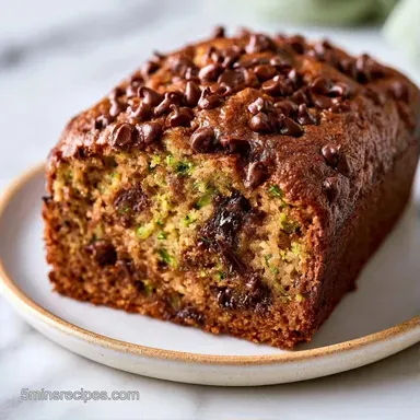 Chocolate Chip Zucchini Bread for 12 Slices Recipe Card
