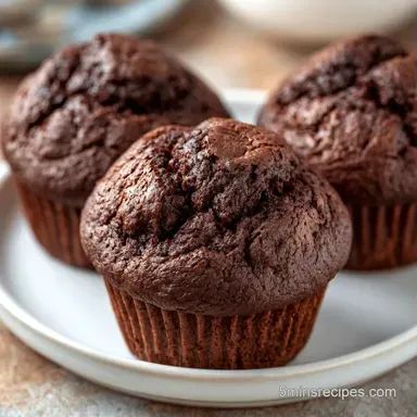 Chocolate Zucchini Muffins in 40 Minutes Recipe Card