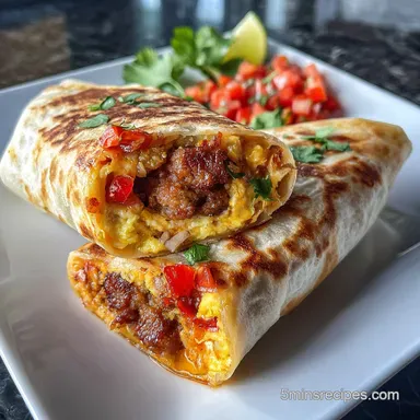 Chorizo Breakfast Burrito Recipe: Shatter Crisp Recipe Card
