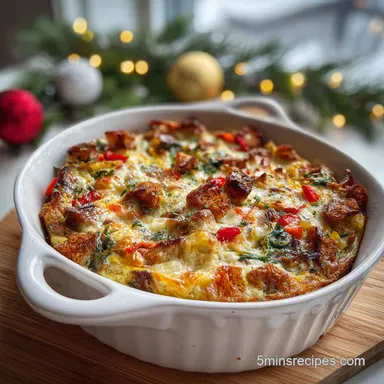 Christmas Breakfast Casserole: Make-Ahead