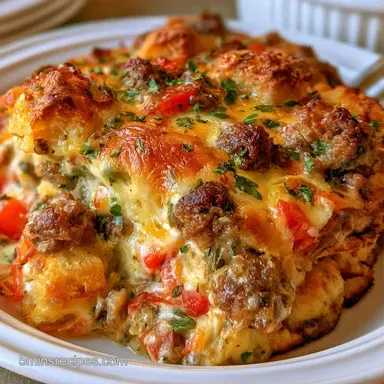 Christmas Breakfast Casserole for 9 Recipe Card
