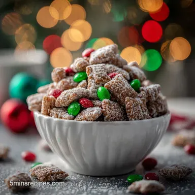 Christmas Puppy Chow Recipe: In 35 Minutes Recipe Card