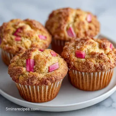 Rhubarb Muffins in 35 Minutes