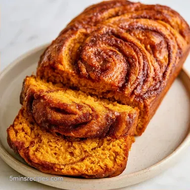 Cinnamon Swirl Pumpkin Bread in 85 Min