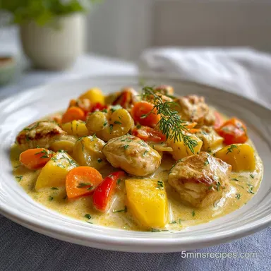 Chicken a la King Recipe in 35 Minutes Recipe Card