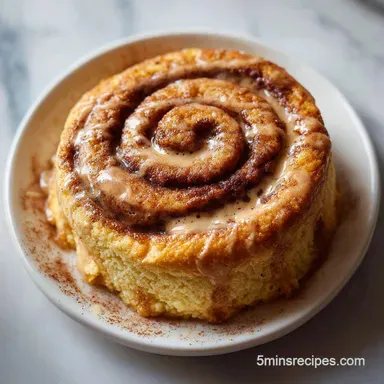 Cottage Cheese Cinnamon Roll Mug Cake in 4 Minutes Recipe Card