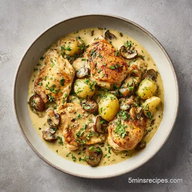 Smothered Chicken for 4 Servings | Creamy Gravy